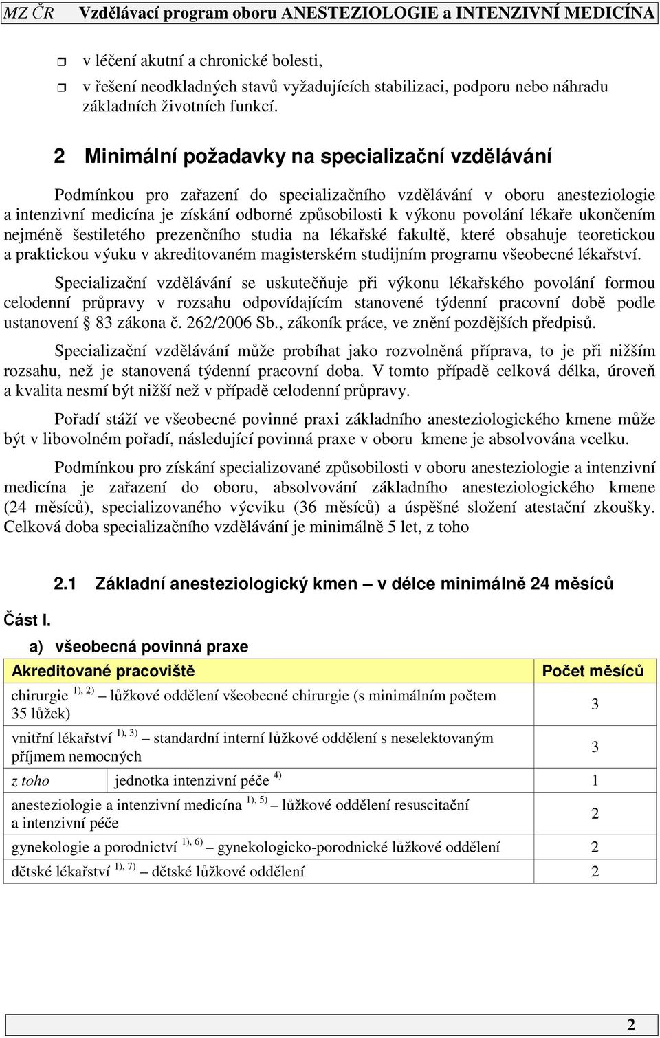 lékaře ukončením nejméně šestiletého prezenčního studia na lékařské fakultě, které obsahuje teoretickou a praktickou výuku v akreditovaném magisterském studijním programu všeobecné lékařství.