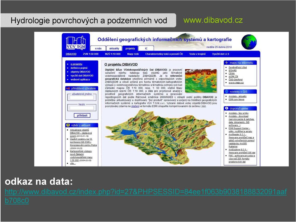 cz odkaz na data: http://www.dibavod.