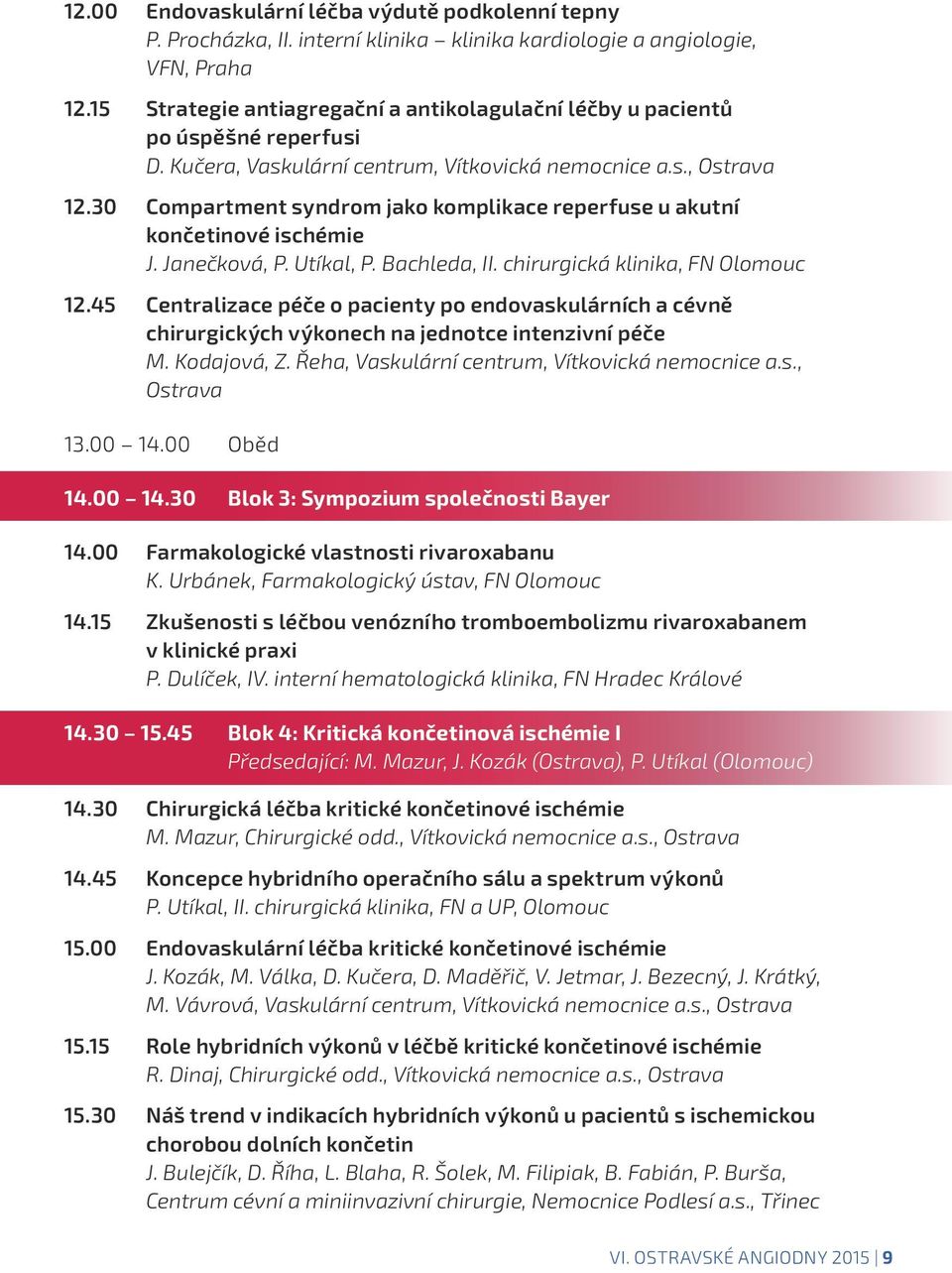 30 Compartment syndrom jako komplikace reperfuse u akutní končetinové ischémie J. Janečková, P. Utíkal, P. Bachleda, II. chirurgická klinika, FN Olomouc 12.