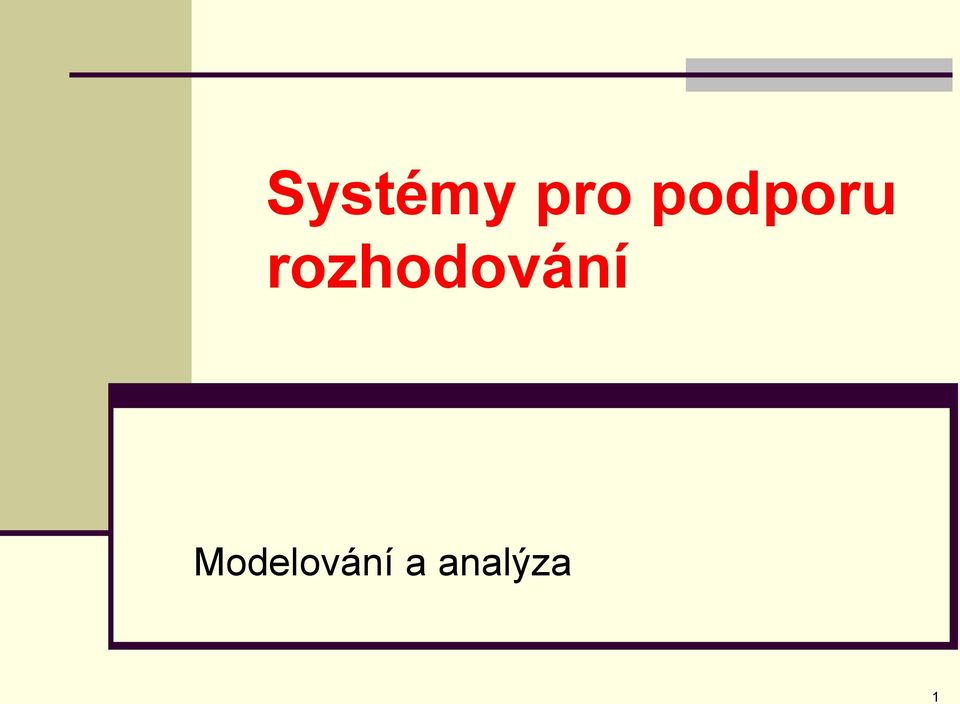 rozhodování