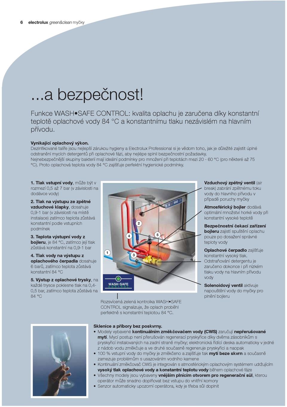 Dezinfi kované talíře jsou nejlepší zárukou hygieny a Electrolux Professional si je vědom toho, jak je důležité zajistit úplné odstranění mycích detergentů při oplachové fázi, aby nejlépe splnil