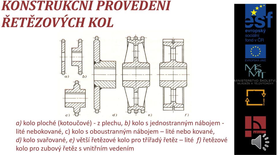 oboustranným nábojem lité nebo kované, d) kolo svařované, e) větší