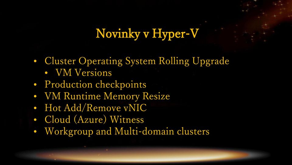 checkpoints VM Runtime Memory Resize Hot