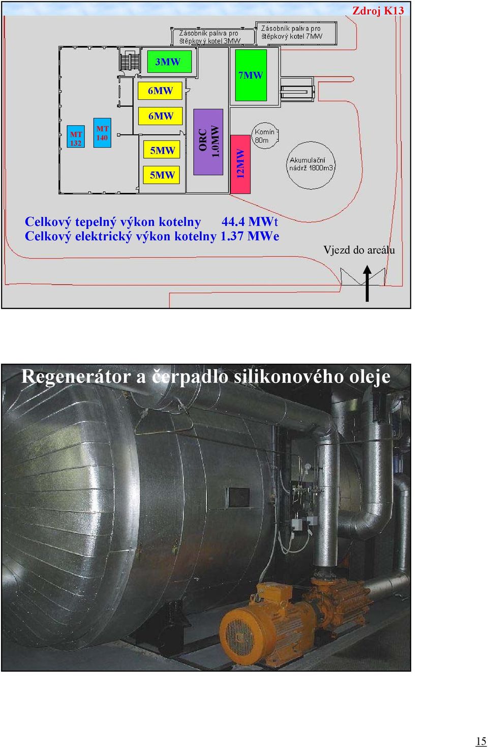 4 MWt Celkový elektrický výkon kotelny 1.