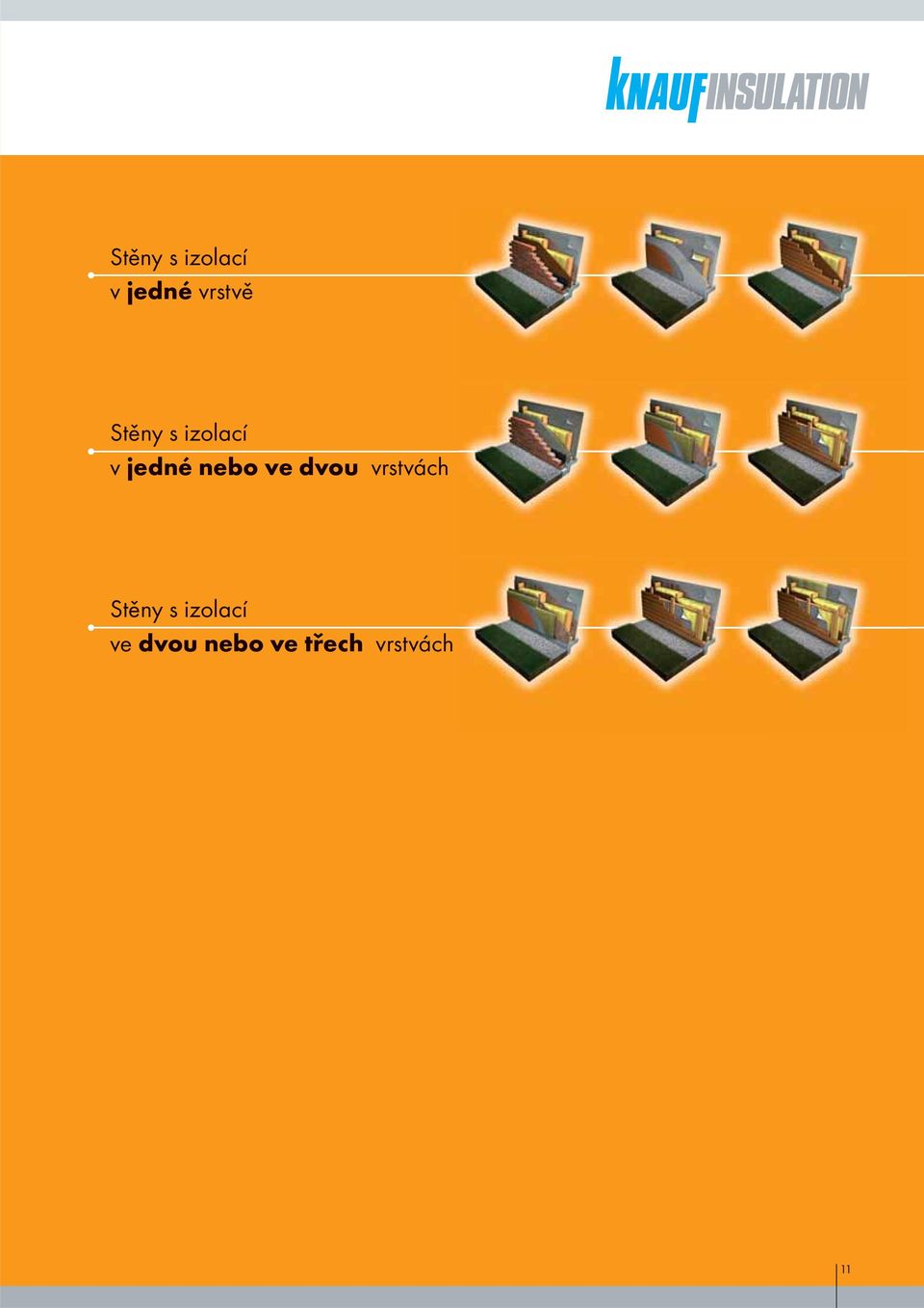 dvou vrstvách Stěny s izolací