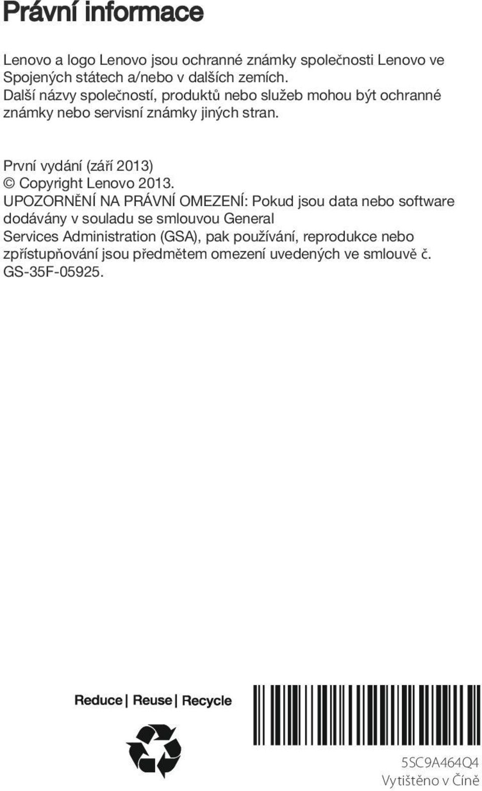 První vydání (září 2013) Copyright Lenovo 2013.
