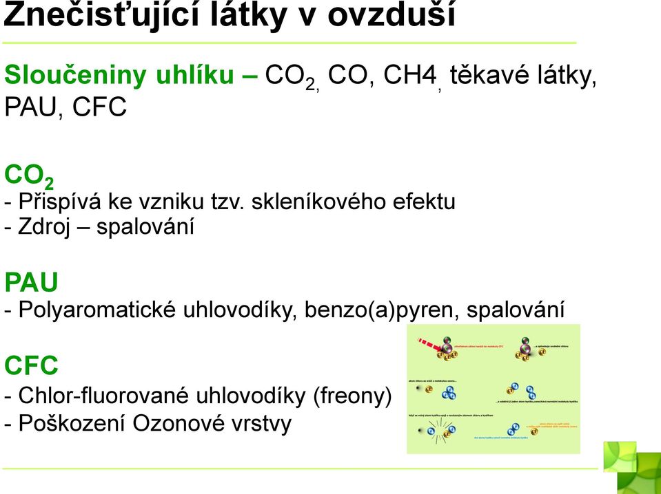 skleníkového efektu - Zdroj spalování PAU - Polyaromatické uhlovodíky,