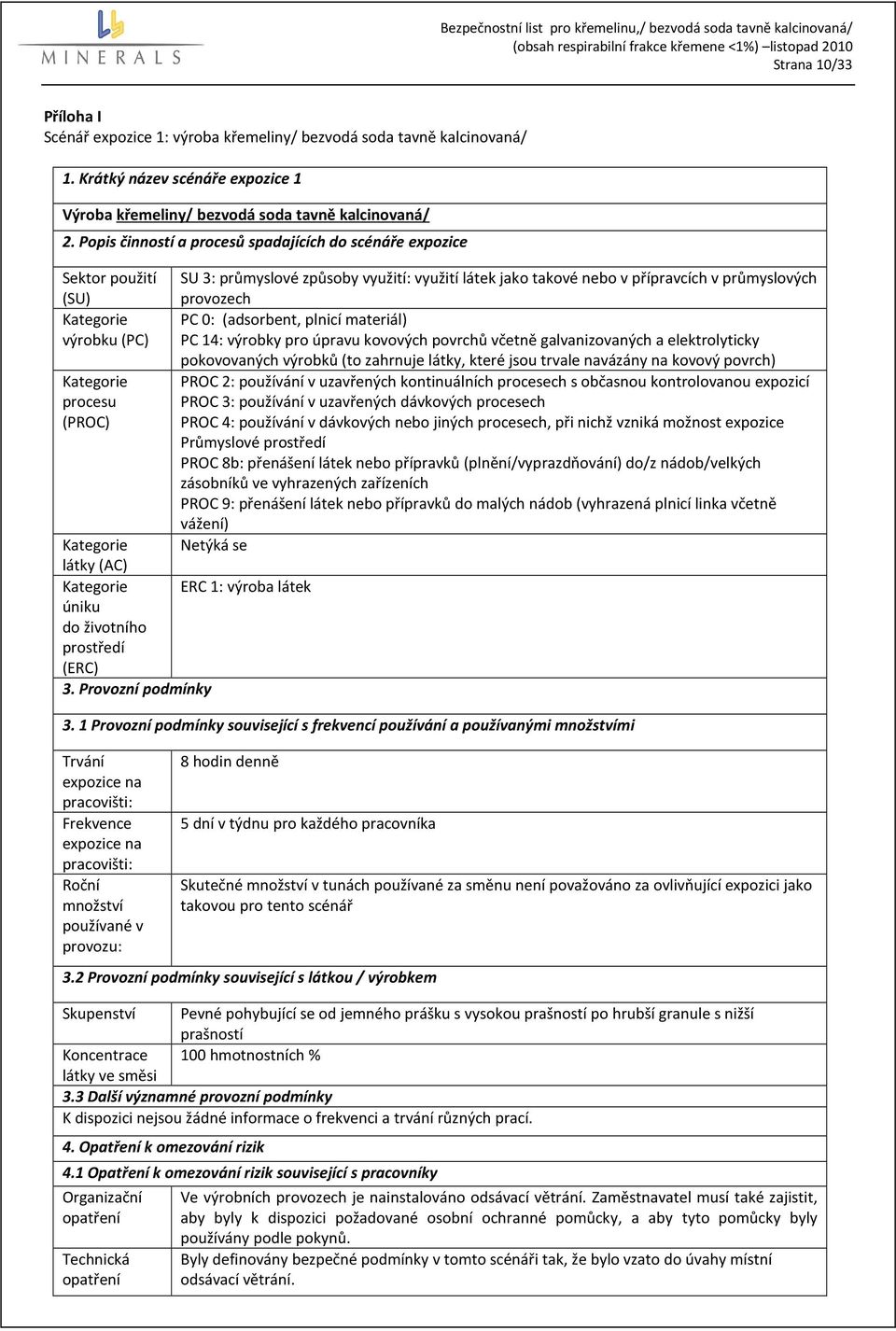 (adsorbent, plnicí materiál) výrobku (PC) PC 14: výrobky pro úpravu kovových povrchů včetně galvanizovaných a elektrolyticky pokovovaných výrobků (to zahrnuje látky, které jsou trvale navázány na