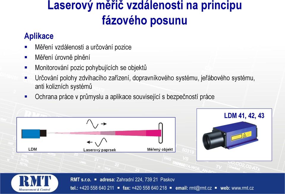 Určování polohy zdvihacího zařízení, dopravníkového systému, jeřábového systému, anti