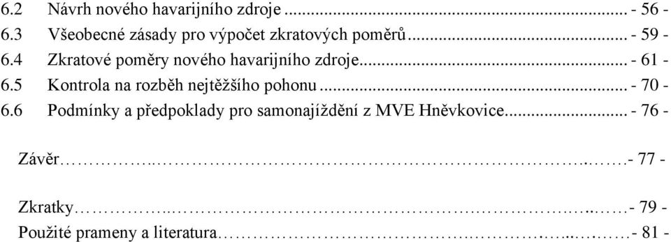 4 Zkratové poměry nového havarijního zdroje... - 61-6.