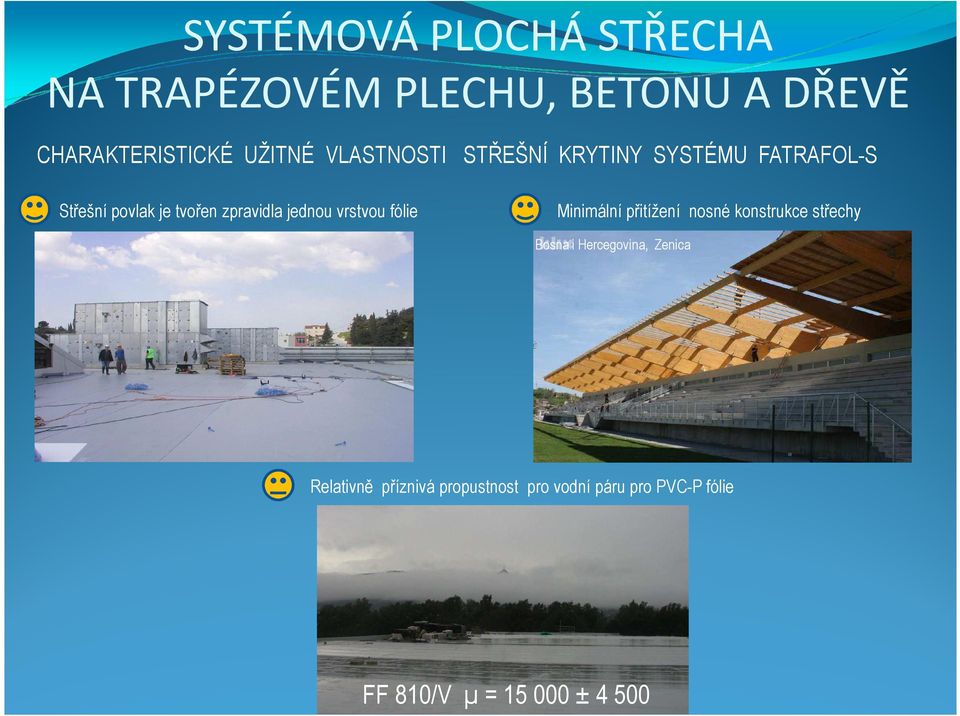 přitížení nosné konstrukce střechy Bosna i Hercegovina, Zenica