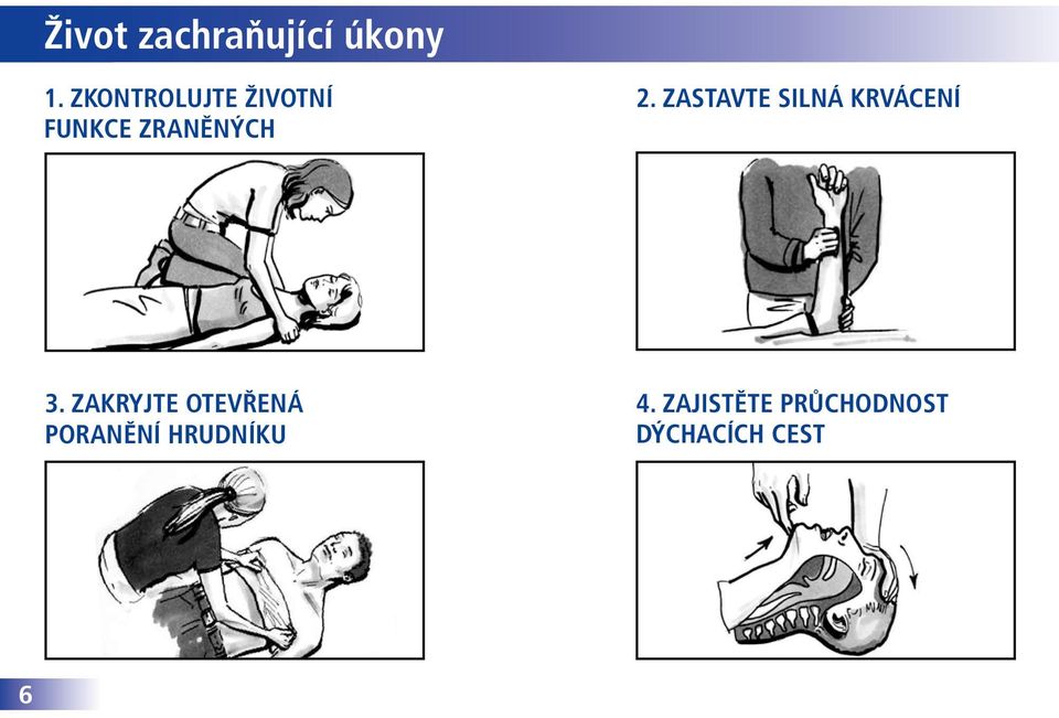 zastavte silná krvácení 3.