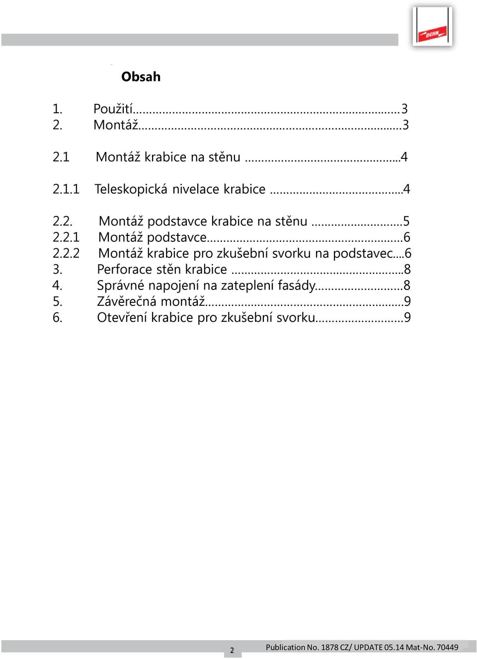 Pokyny pro instalaci Krabice pro zkušební svorku určená pro instalaci do  zateplených stěn. - PDF Stažení zdarma