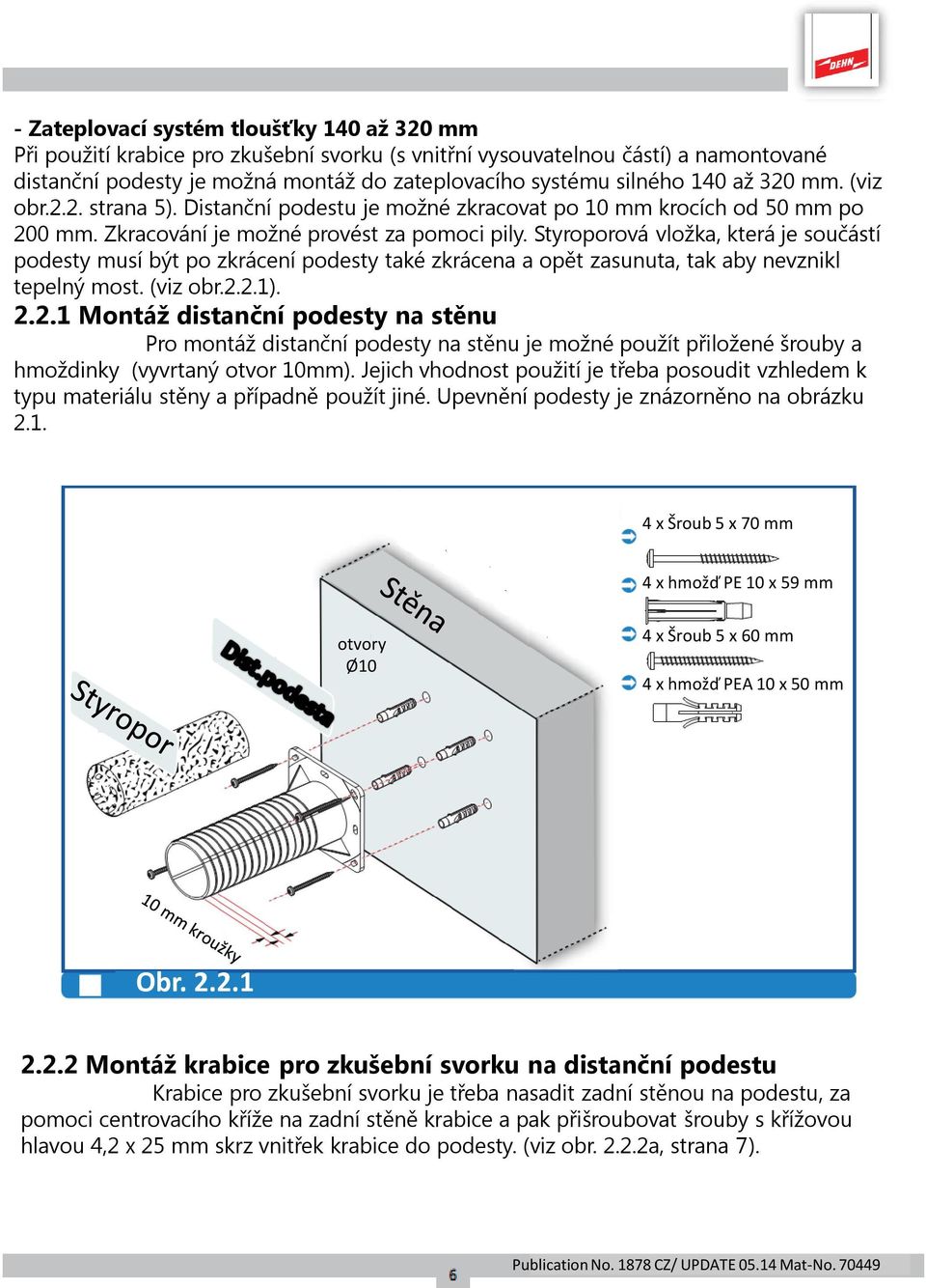 Pokyny pro instalaci Krabice pro zkušební svorku určená pro instalaci do  zateplených stěn. - PDF Stažení zdarma