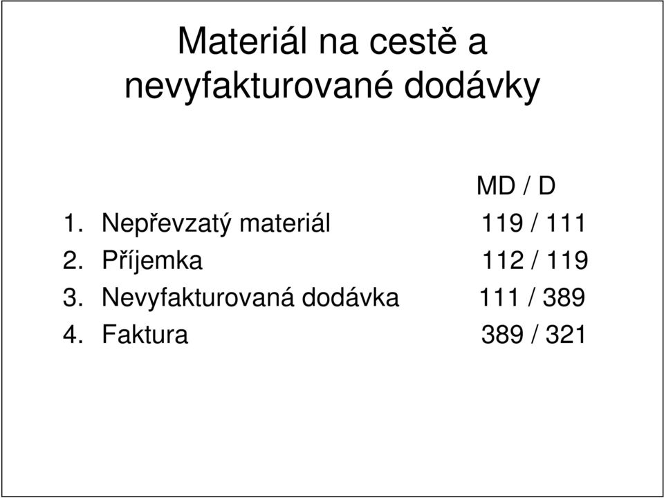 Nepřevzatý materiál 119 / 111 2.