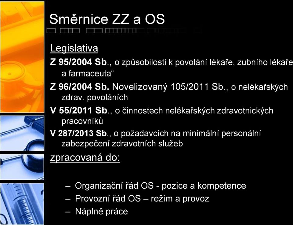 , o nelékařských zdrav. povoláních V 55/2011 Sb.