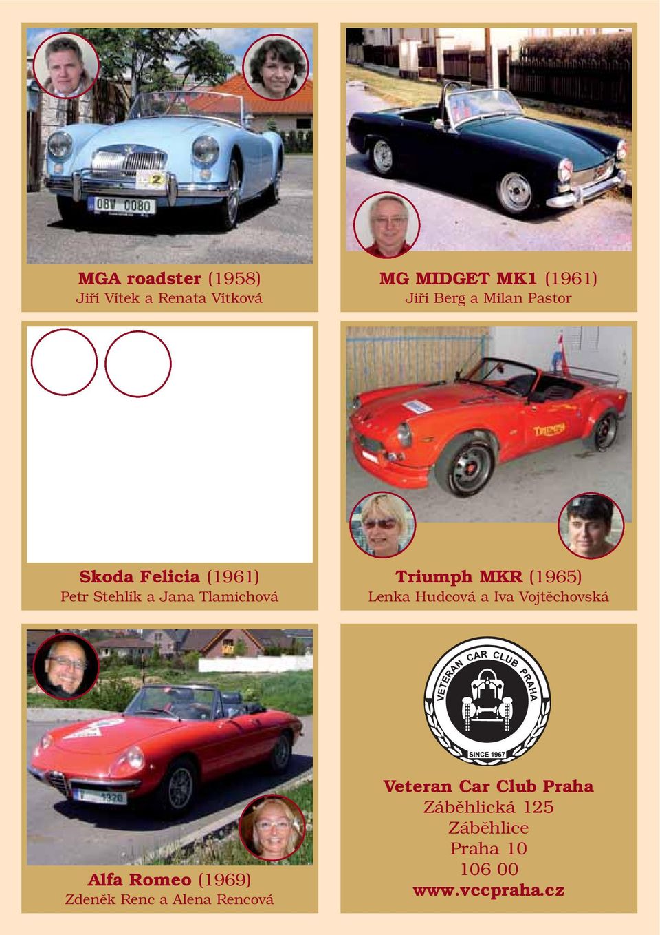 (1965) Lenka Hudcová a Iva Vojtěchovská Alfa Romeo (1969) Zdeněk Renc a Alena