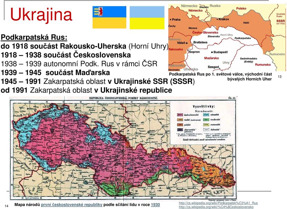 Ukrajinské republice Podkarpatská Rus po 1.