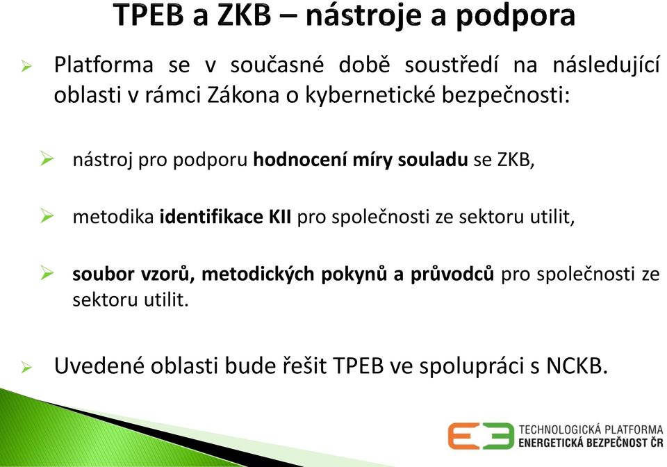 identifikace KII pro společnosti ze sektoru utilit, soubor vzorů, metodických pokynů a