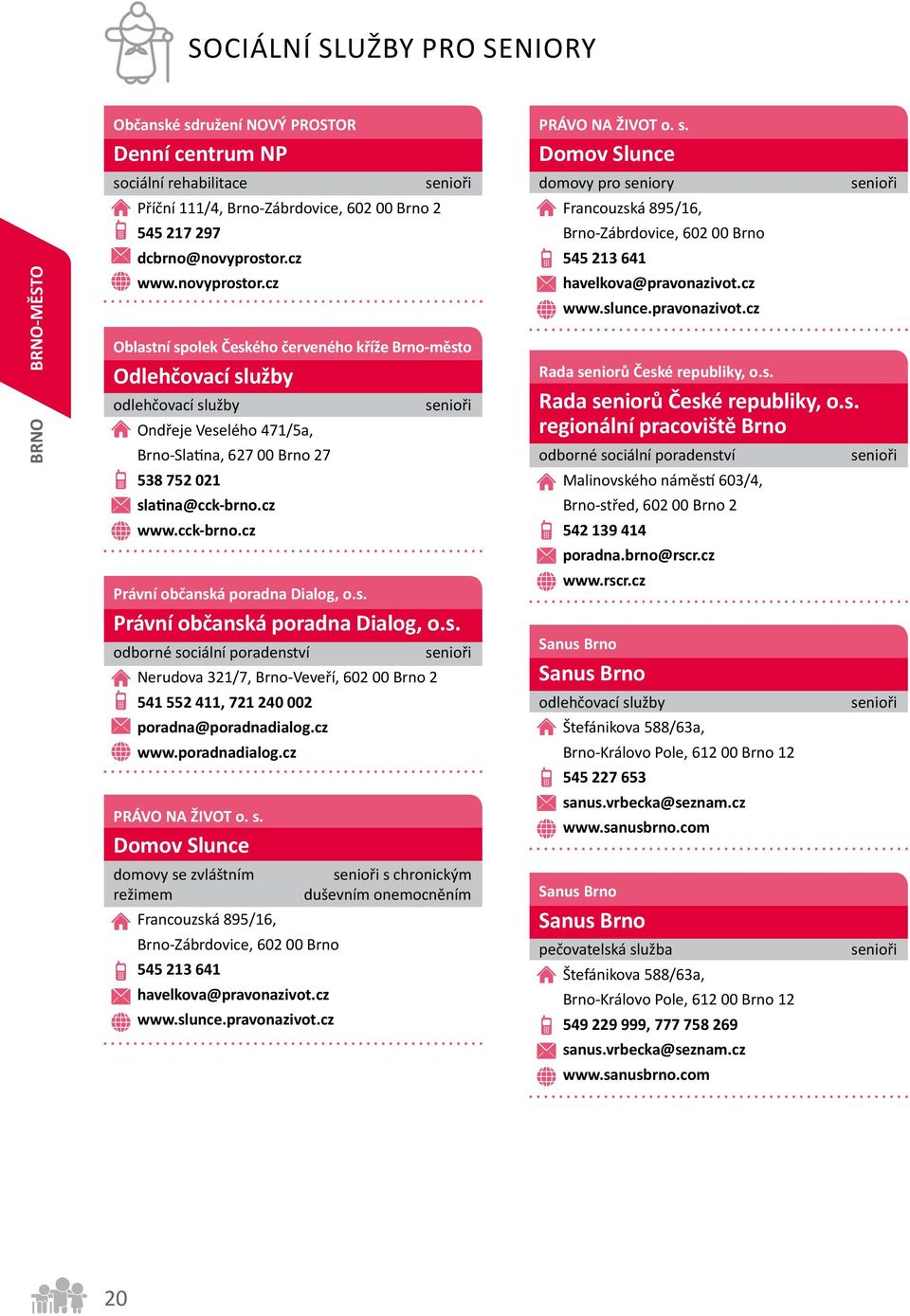 cck-brno.cz Právní občanská poradna Dialog, o.s. Právní občanská poradna Dialog, o.s. odborné sociální Nerudova 321/7, Brno-Veveří, 602 00 Brno 2 541 552 411, 721 240 002 poradna@poradnadialog.cz www.