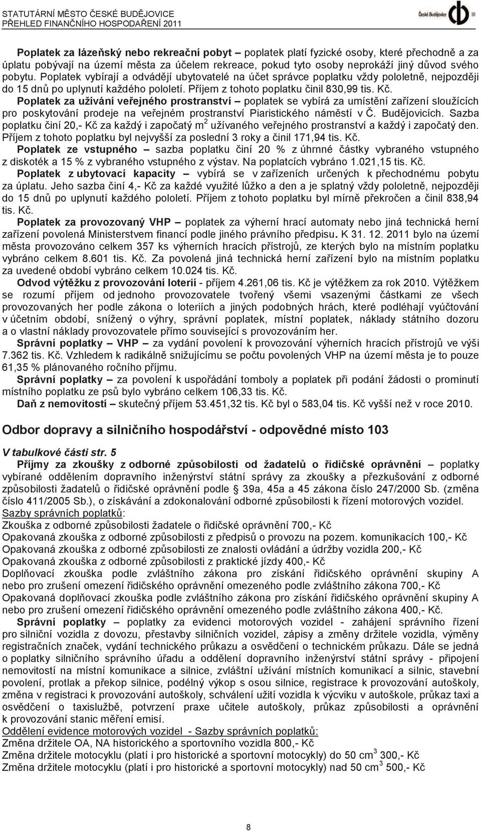 Poplatek za užívání veřejného prostranství poplatek se vybírá za umístění zařízení sloužících pro poskytování prodeje na veřejném prostranství Piaristického náměstí v Č. Budějovicích.