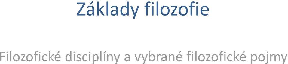 Filozofické