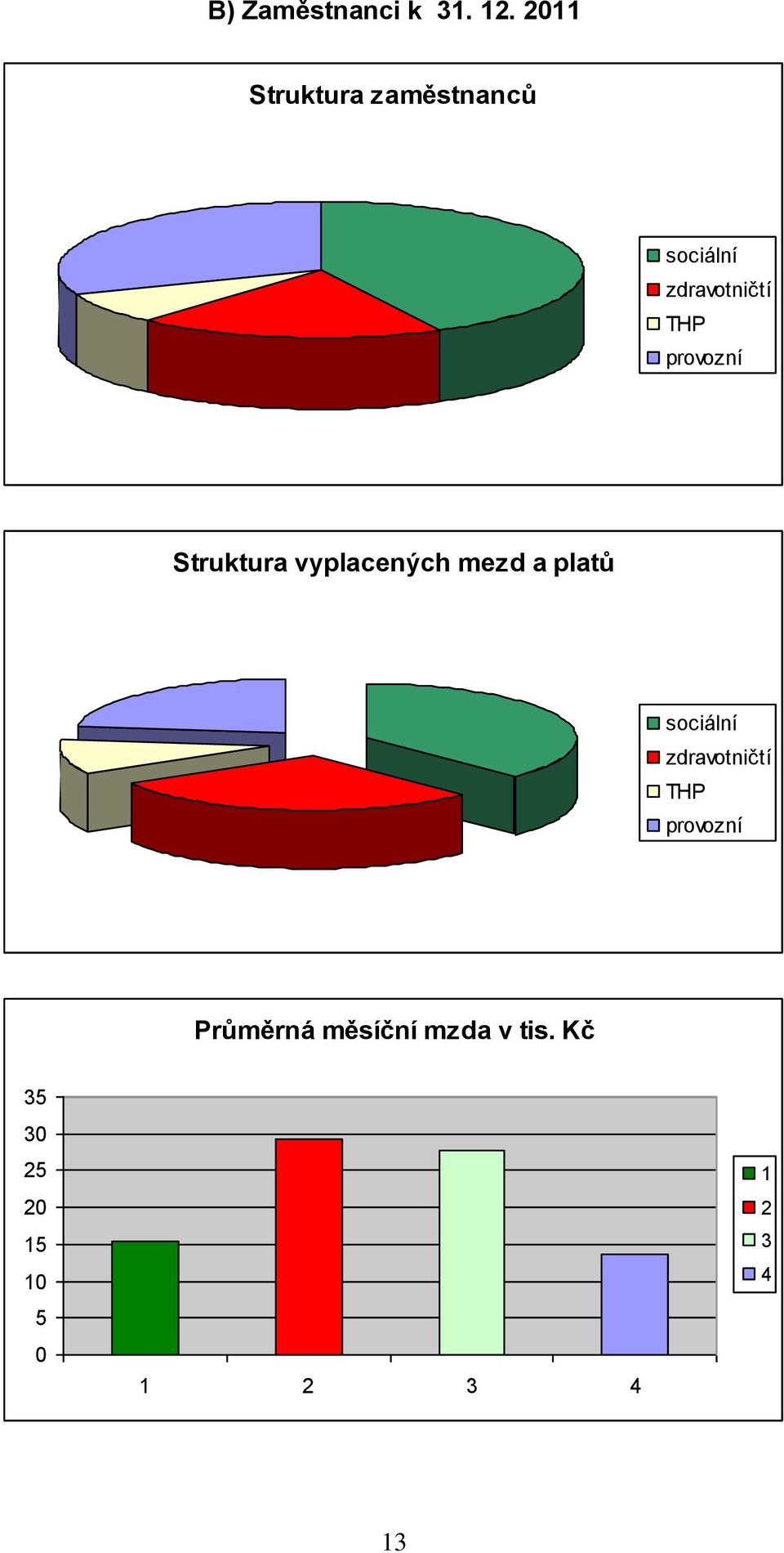 provozní Struktura vyplacených mezd a platů sociální