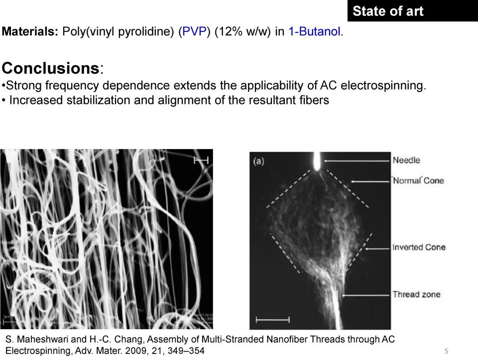 electrospinning. Increased stabilization and alignment of the resultant fibers S.