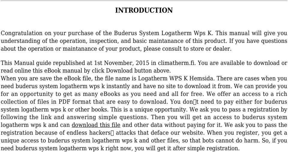 You are available to download or read online this ebook manual by click Download button above. When you are save the ebook file, the file name is Logatherm WPS K Hemsida.