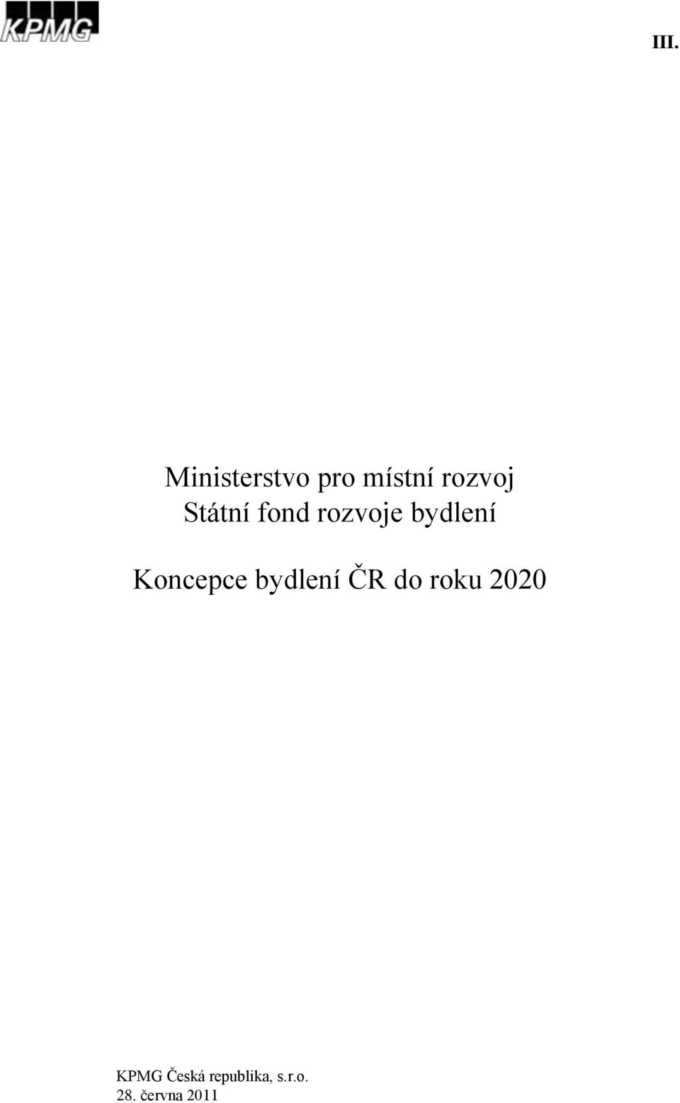 bydlení ČR d rku 2020 KPMG Česká