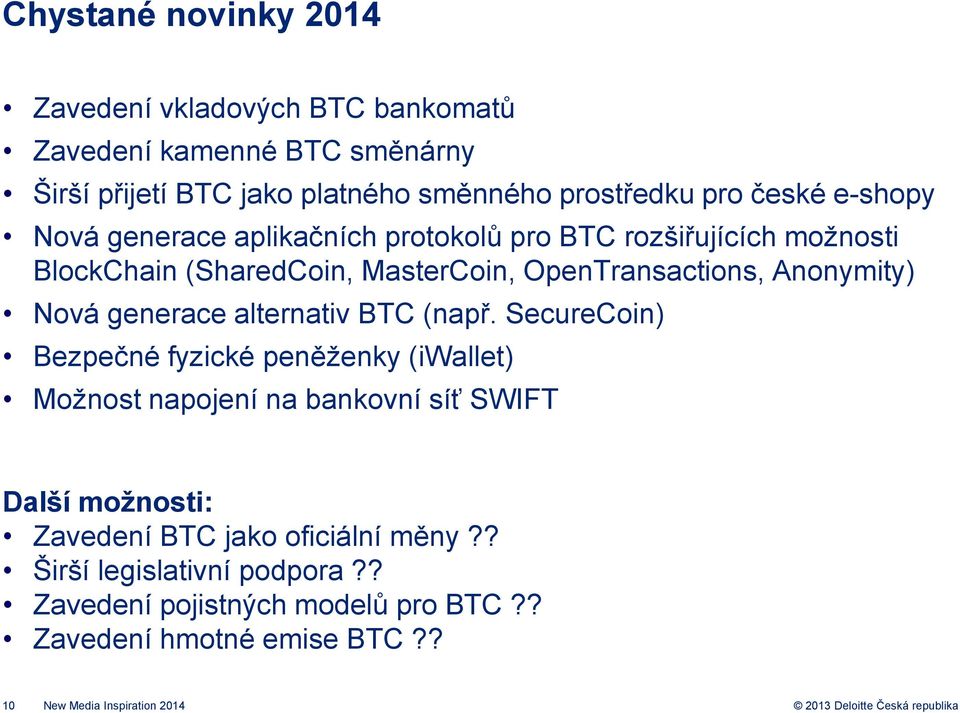 Nová generace alternativ BTC (např.