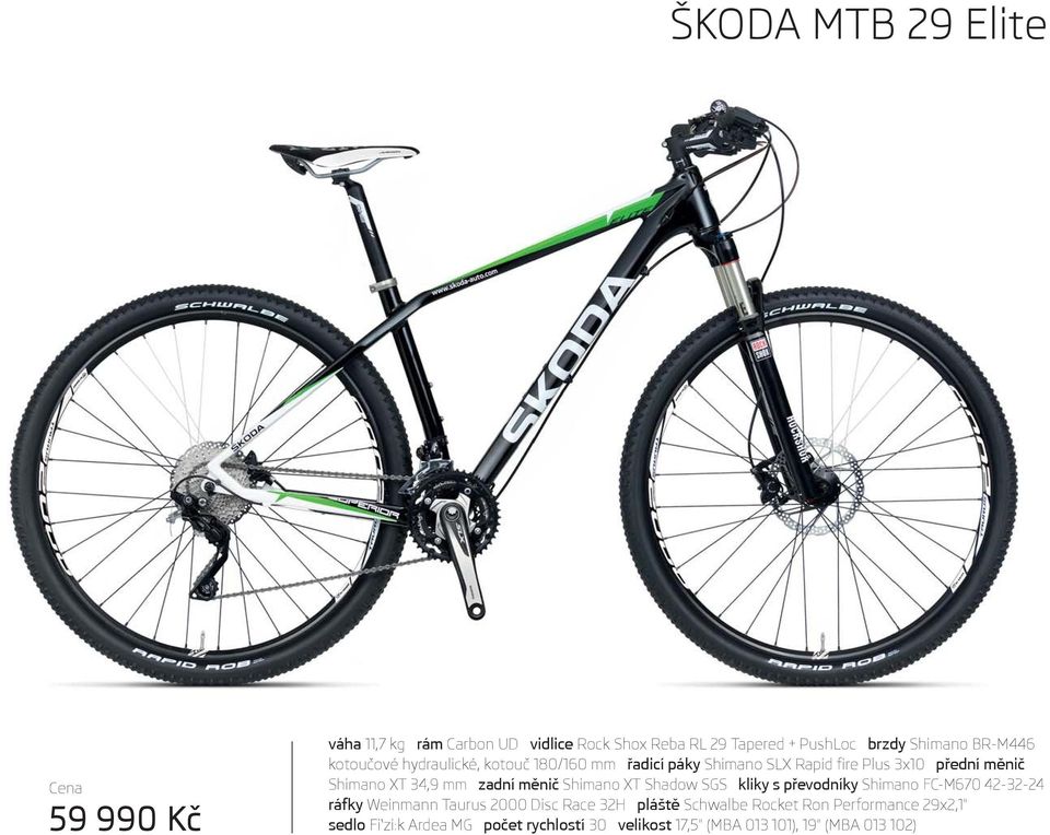 měnič Shimano XT Shadow SGS kliky s převodníky Shimano FC-M670 42-32-24 ráfky Weinmann Taurus 2000 Disc Race 32H pláště