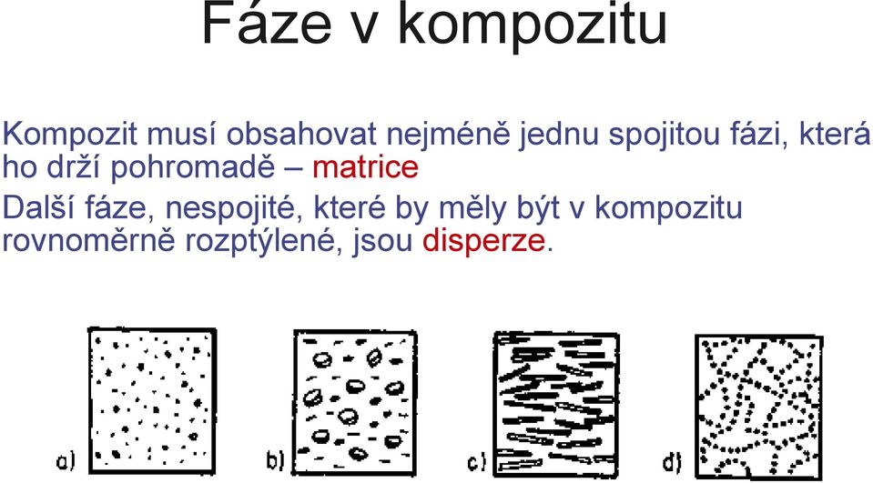 pohromadě matrice Další fáze, nespojité, které