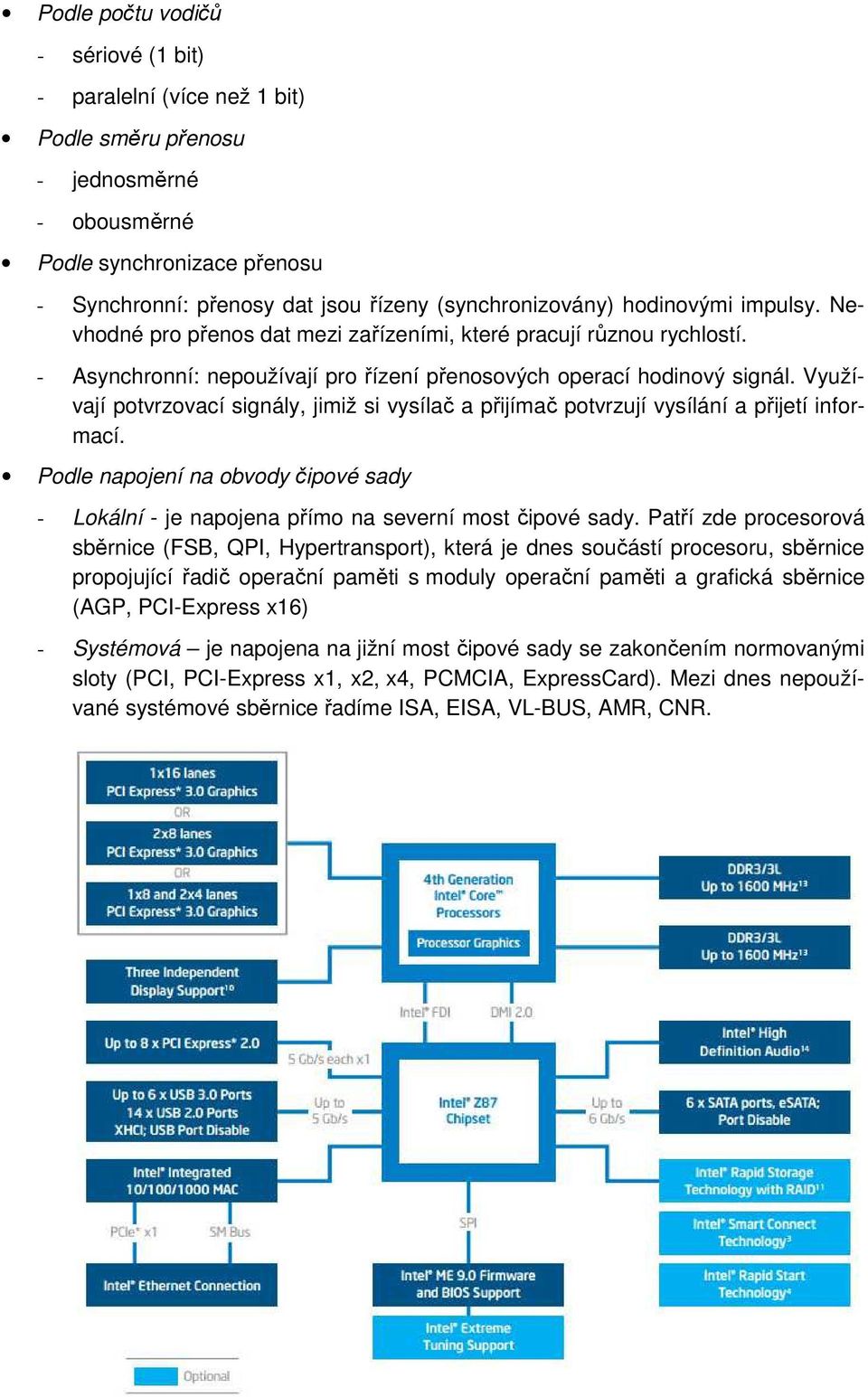 Využívají potvrzovací signály, jimiž si vysílač a přijímač potvrzují vysílání a přijetí informací. Podle napojení na obvody čipové sady - Lokální - je napojena přímo na severní most čipové sady.