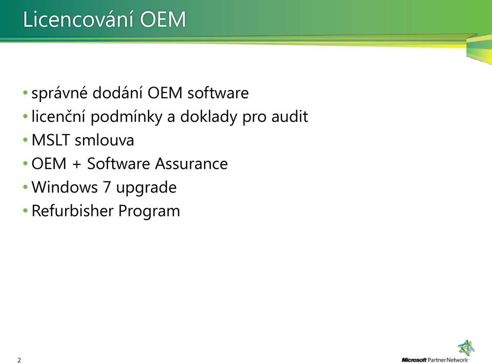 pro audit MSLT smlouva OEM + Software