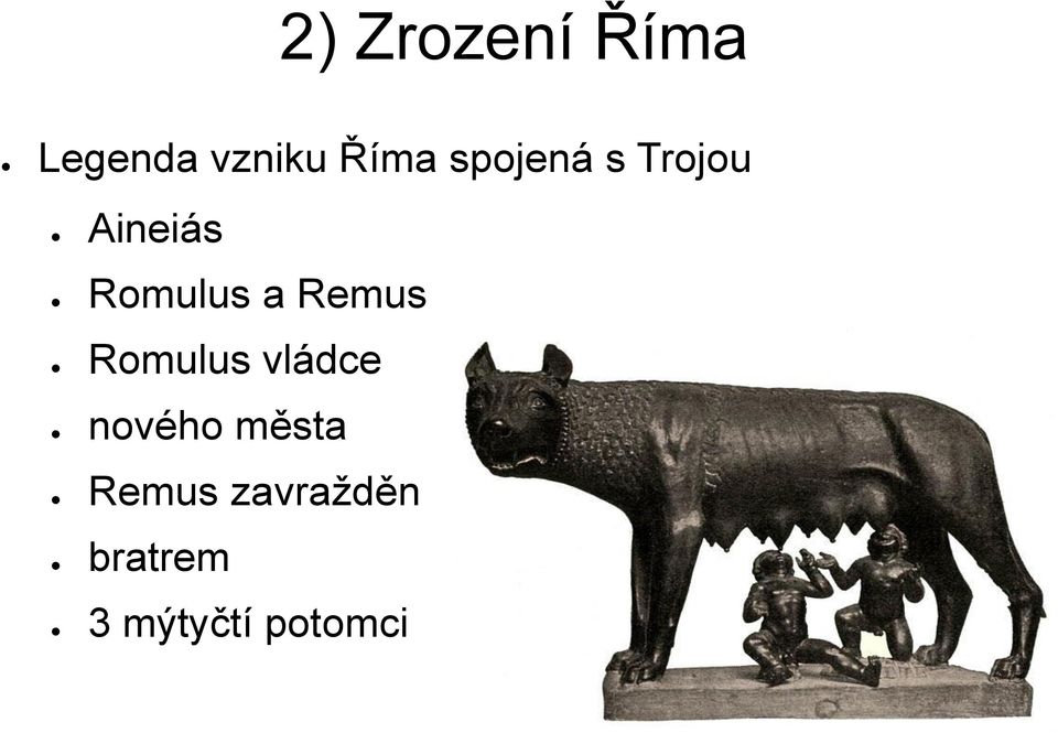 Remus Romulus vládce nového města