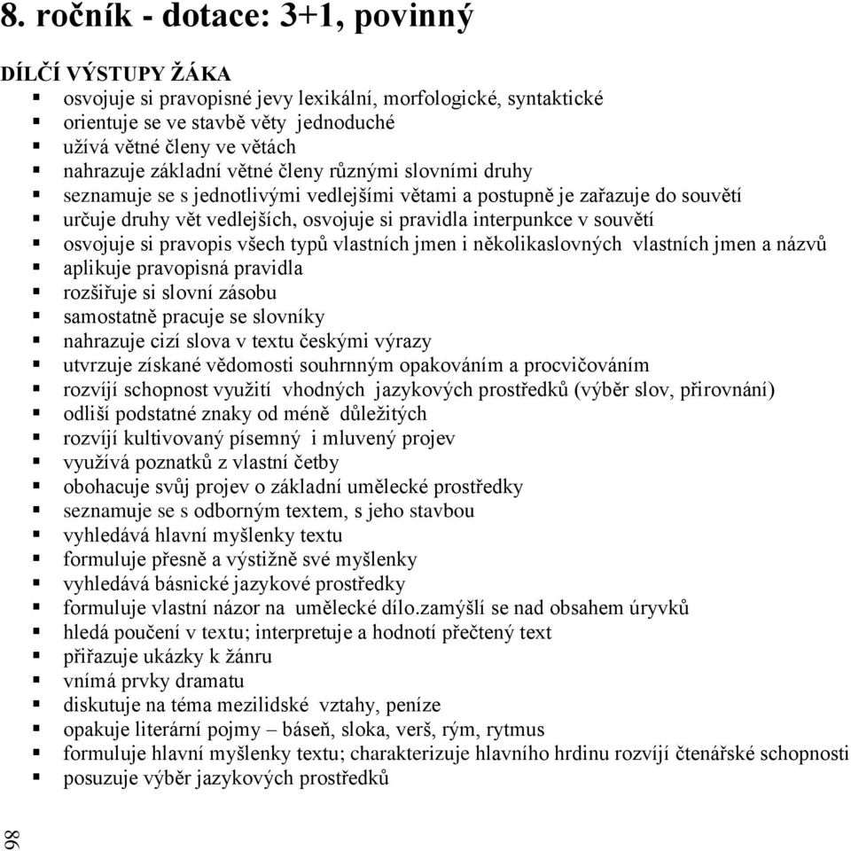 osvojuje si pravopis všech typů vlastních jmen i několikaslovných vlastních jmen a názvů aplikuje pravopisná pravidla rozšiřuje si slovní zásobu samostatně pracuje se slovníky nahrazuje cizí slova v