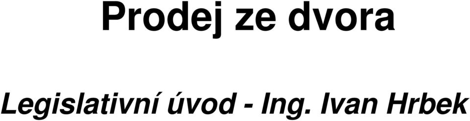 Legislativní