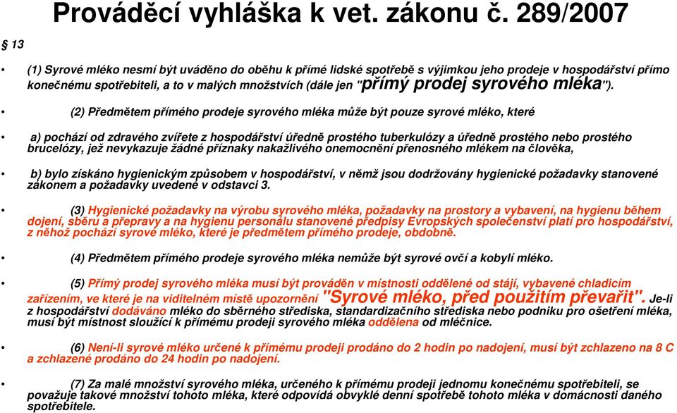 syrového mléka").