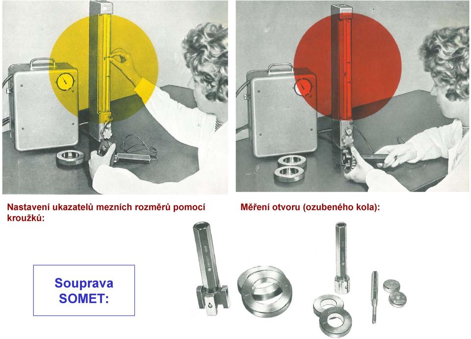 kroužků: Měření otvoru