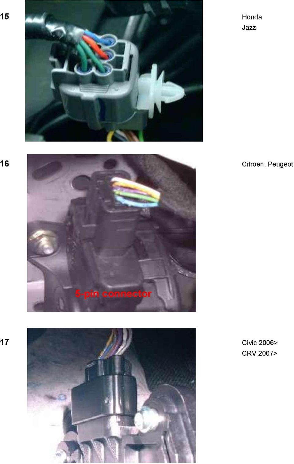 5-pin connector 17