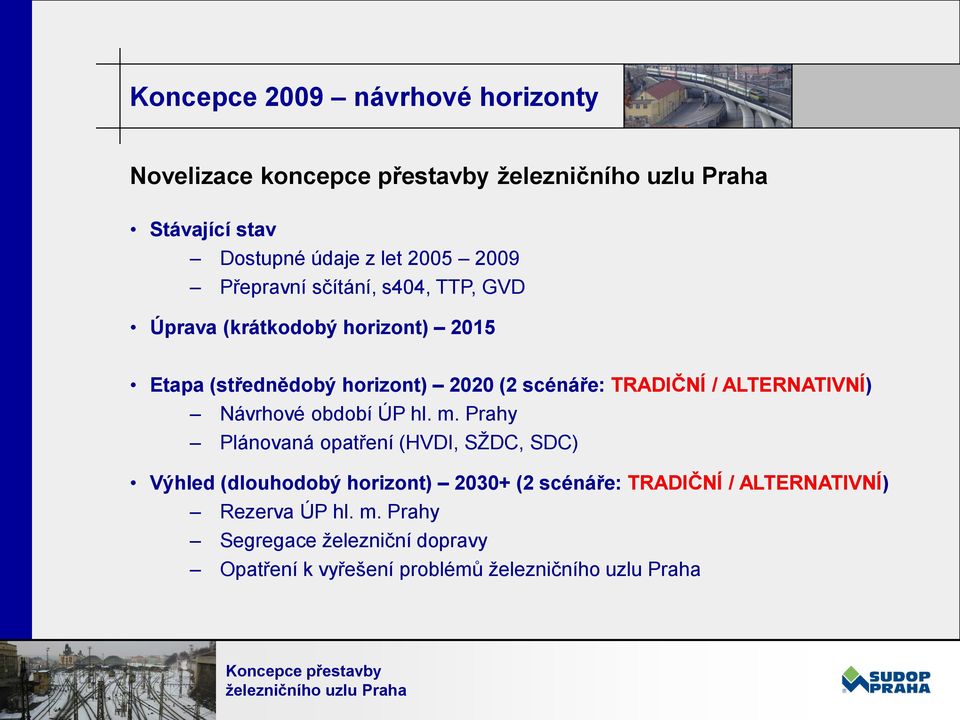 TRADIČNÍ / ALTERNATIVNÍ) Návrhové období ÚP hl. m.