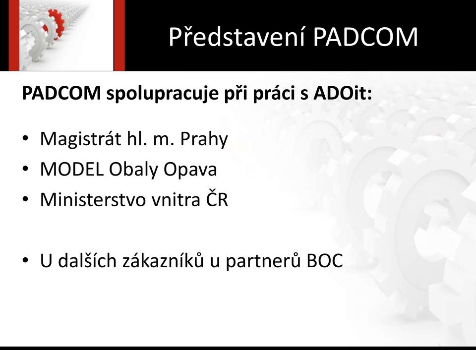 Prahy MODEL Obaly Opava Ministerstvo