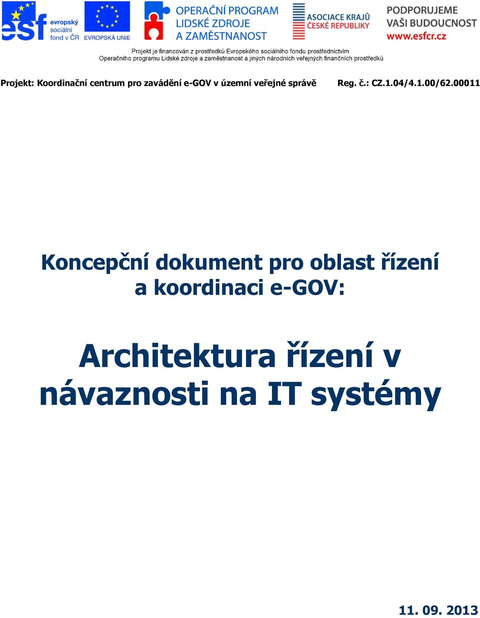 e-gov: Architektura řízení v