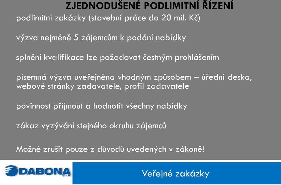 písemná výzva uveřejněna vhodným způsobem úřední deska, webové stránky zadavatele, profil zadavatele