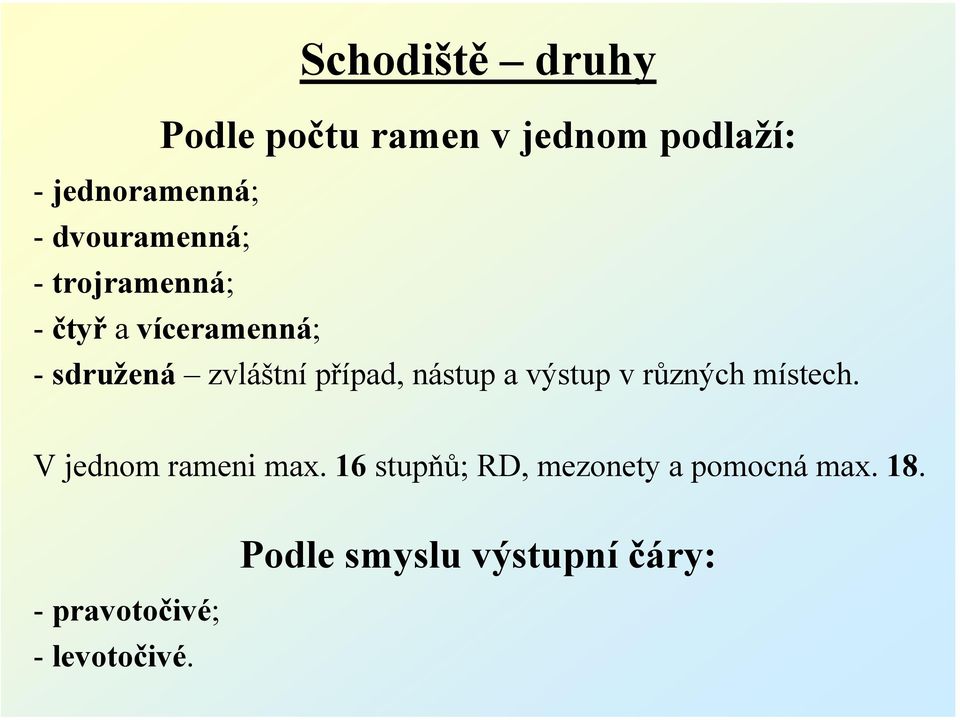 případ, nástup a výstup v různých místech. V jednom rameni max.