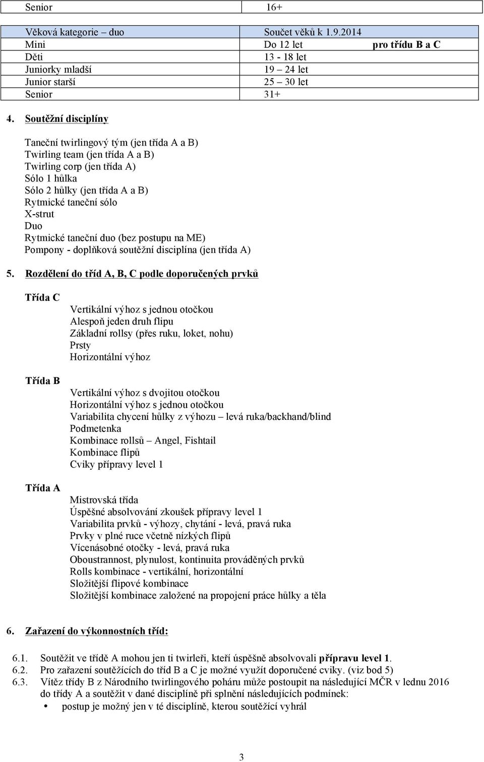 Rytmické taneční duo (bez postupu na ME) Pompony - doplňková soutěžní disciplína (jen třída A) 5.