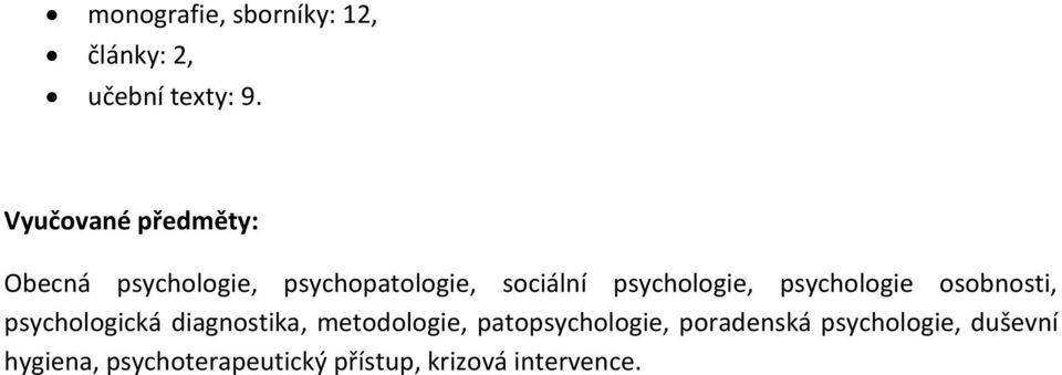 psychologie, psychologie osobnosti, psychologická diagnostika, metodologie,