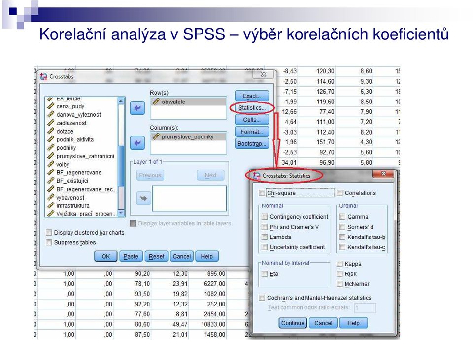 SPSS výběr