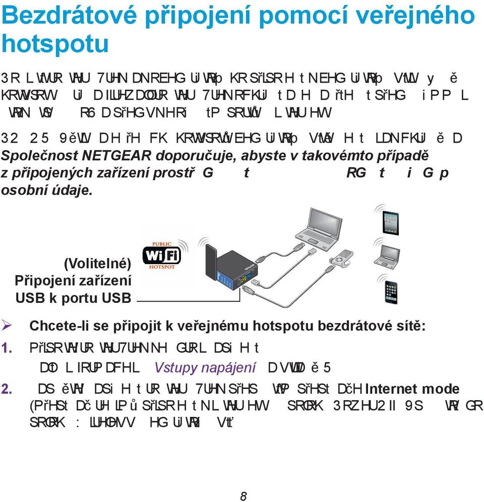 WRYp VtWě HQ t LM DNFKUi QěQ D Společnost NETGEAR doporučuje, abyste v takovémto případě z připojených zařízení prostřh GQ tp RGH to åi GQ p osobní údaje.